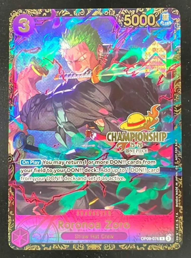 2025 One Piece EN Championship 2025-26 Top 16 #076 Roronoa Zoro on