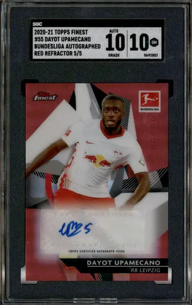 2020 Topps Finest Bundesliga Autograph Red Dayot Upamecano Auto /5
