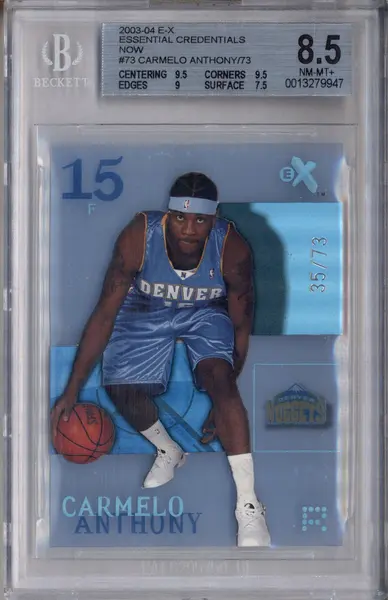 2003 EX Essential Credentials Now #73 Carmelo Anthony RC Rookie /73 BGS 8.5