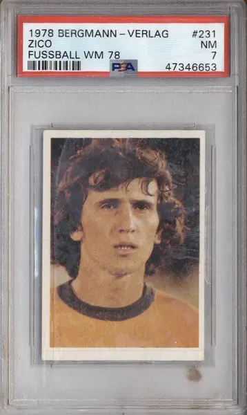 1978 Bergmann Verlag Fussball WM 78 #231 Zico PSA 7 on Fanatics