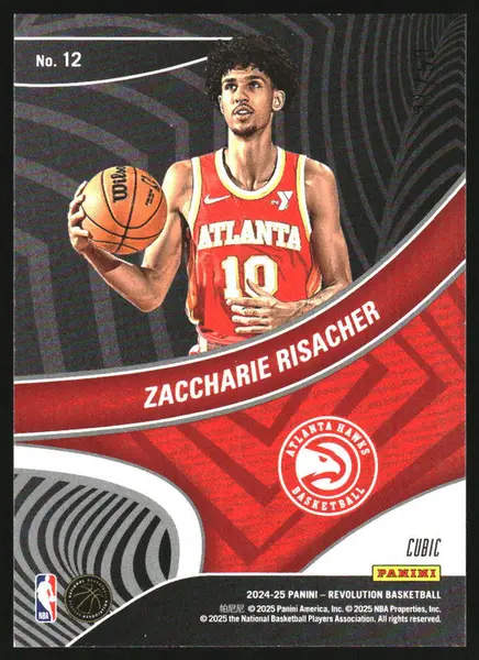 2024-25 Panini Revolution Showstoppers Cubic #12 Zaccharie Risacher RC /50