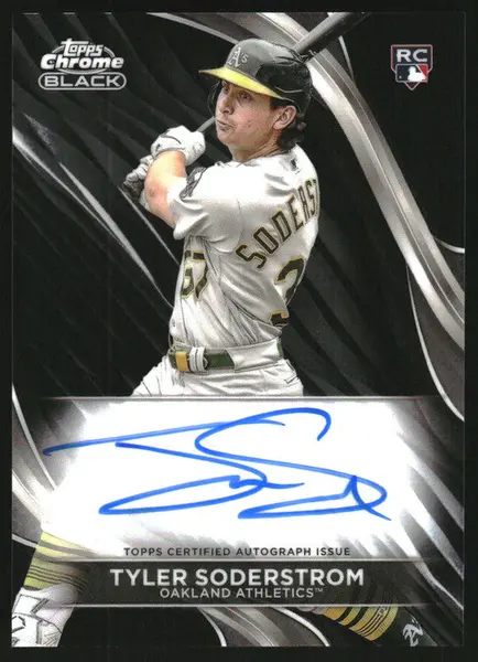 2024 Topps Chrome Black Chrome Black Autographs #CBA-TS Tyler Soderstrom RC Auto