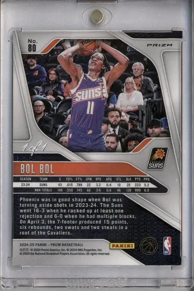 2024-25 Panini Prizm Choice Nebula Prizm #80 Bol Bol 1/1