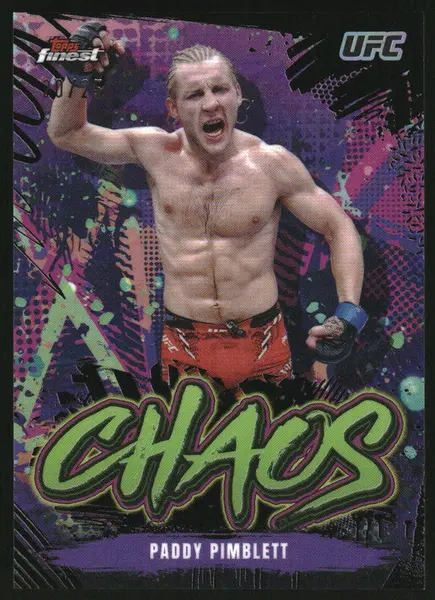 2024 Topps Finest UFC Chaos Black Refractors #CHA-2 Paddy Pimblett /25