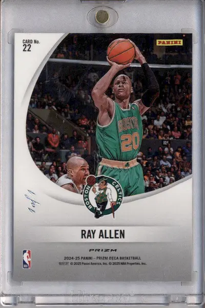 2024-25 Panini Prizm Deca Downtown Bound Black Prizms #22 Ray Allen 1/1