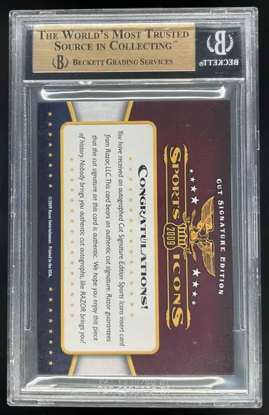 2009 Razor Cut Signature Sports Icons Edition Jennie Finch Auto BGS Authentic