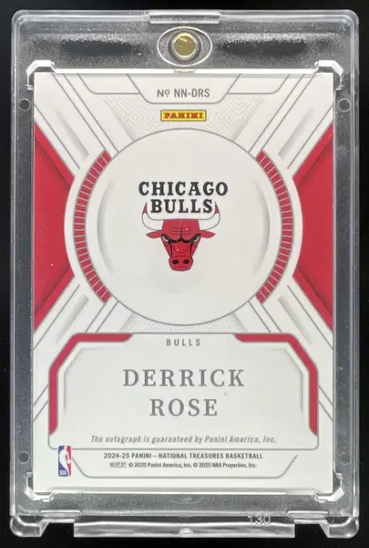 2024 Panini National Treasures Notable Nicknames #NN-DRS Derrick Rose Auto /25