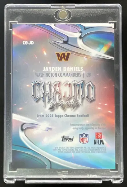 2025 Topps Chrome Chromographs Black #CG-JD Jayden Daniels Auto /10