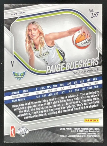 2025 Panini WNBA Prizm White Seismic Prizm #147 Paige Bueckers