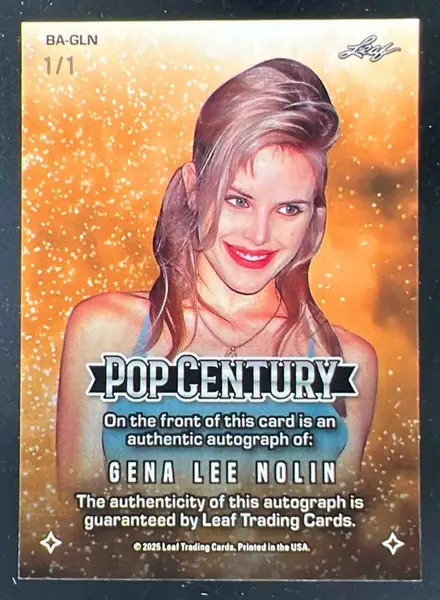 2025 Leaf Metal Pop Century Prismatic White #BA-GLN Gena Lee Nolin Auto 1/1