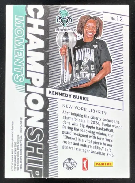 2025 Panini Donruss WNBA Championship Moments #12 Kennedy Burke /99