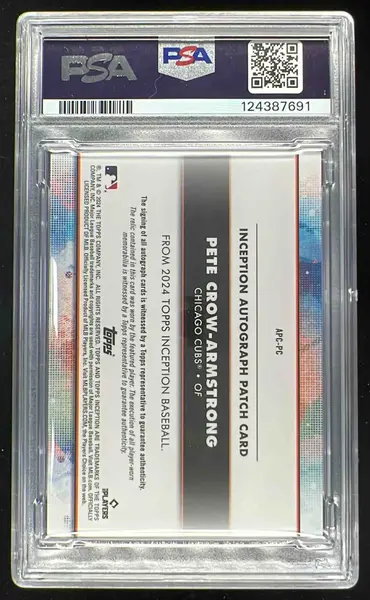 2024 Topps Inception Patch Cards #APC-PC Pete Crow-Armstrong RC
