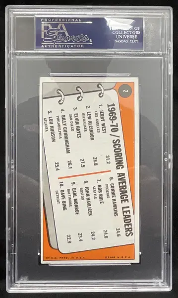 1970-71 Topps #2 Jerry West Lew Alcindor Elvin Hayes SP League Leaders PSA 7.5
