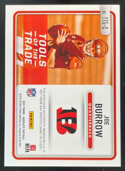 2021 Panini Absolute Tools of the Trade Five #TT5-2 Joe Burrow /60