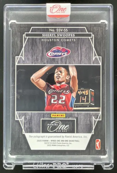2025 One and One WNBA Spotlight #SSY-SS Sheryl Swoopes Auto /99