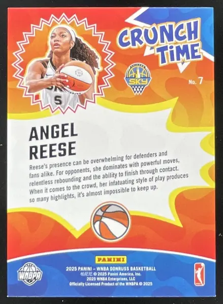 2025 Panini Donruss WNBA Crunch Time Holo Laser #7 Angel Reese /99