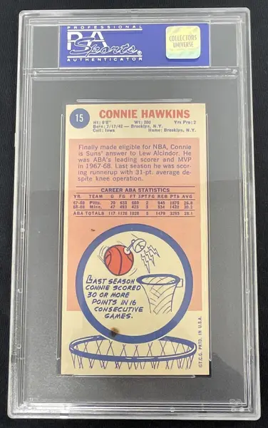 1969-70 Topps #15 Connie Hawkins RC PSA 8