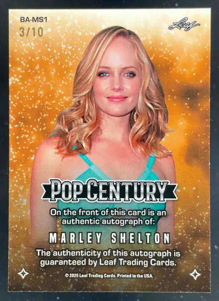 2025 Leaf Metal Autograph Prismatic Purple #BA-MS1 Marley Shelton Auto /10
