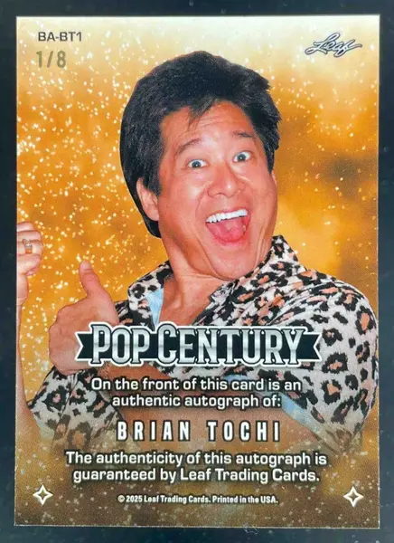 2025 Leaf Metal Pop Century Crystal Pink #BA-BT1 Brian Tochi Auto /8