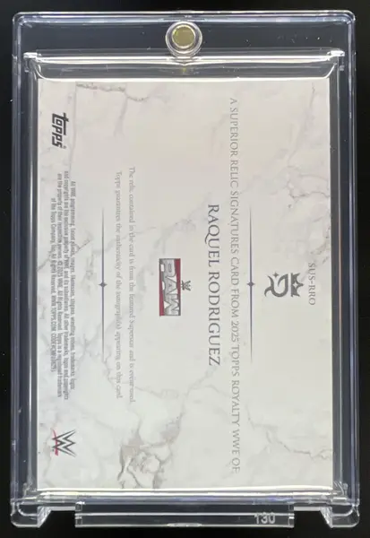 2025 Topps Royalty WWE Superior Relic Silver #SUS-RRO Raquel Rodriguez Auto /10