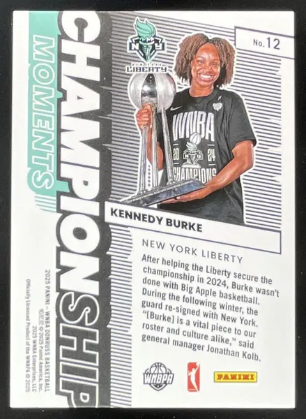 2025 Panini Donruss WNBA Championship Moments #12 Kennedy Burke /99