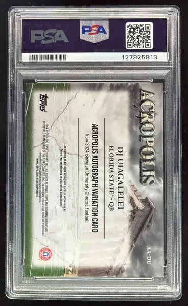2024 Bowman Chrome Acropolis SuperFractor DJ Uiagalelei Auto 1/1 PSA 8