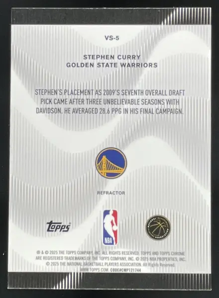 2025-26 Topps Chrome Voices Refractor #VS-5 Stephen Curry