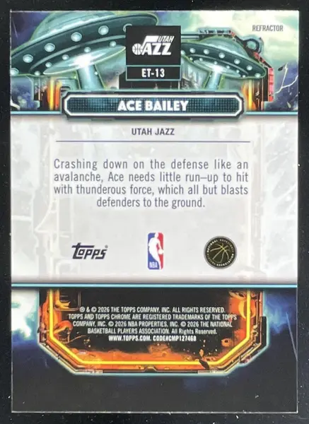2025-26 Topps Cosmic Chrome Extraterrestrial Talent #ET-13 Ace Bailey RC
