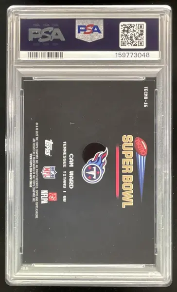 2025 Topps Chrome Tecmo Bowl #TECMO-16 Cam Ward RC SSP PSA 10