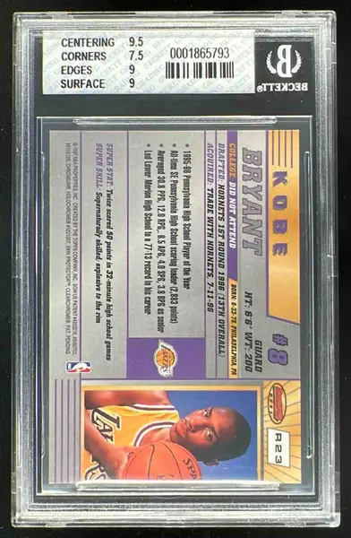 1996-97 Bowman 's Best #R23 Kobe Bryant RC BGS 8 on Fanatics Collect