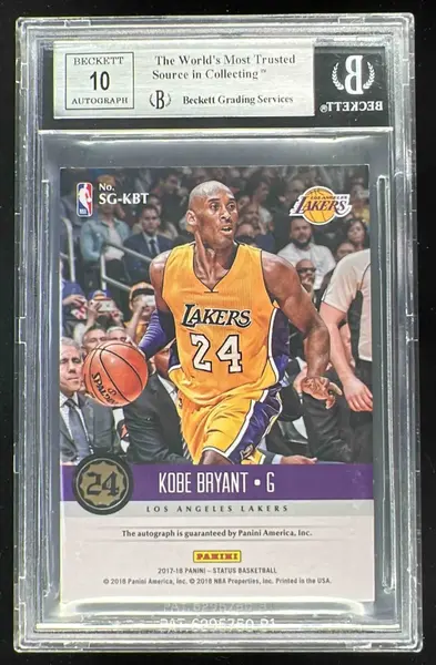 2017-18 Panini Status Signatures #SG-KBT Kobe Bryant Auto BGS 9 on