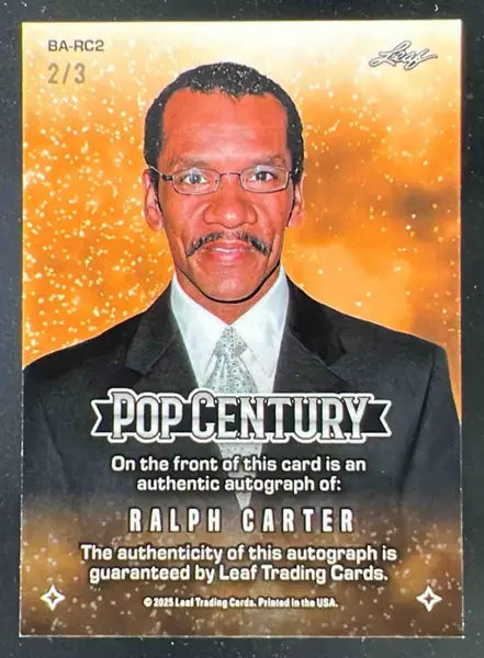 2025 Leaf Metal Pop Century Crystal Orange #BA-RC2 Ralph Carter Auto /3