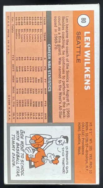 1970-71 Topps #80 Len Wilkens SP