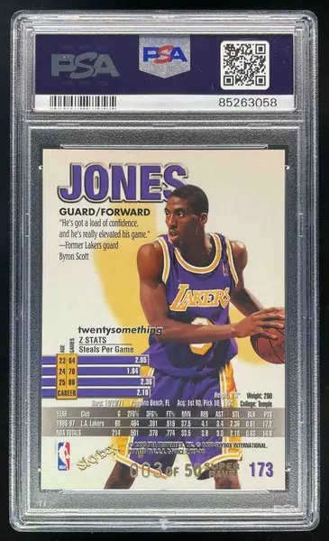 1997-98 Skybox Z-Force Super Rave #173 Eddie Jones /50 PSA 9