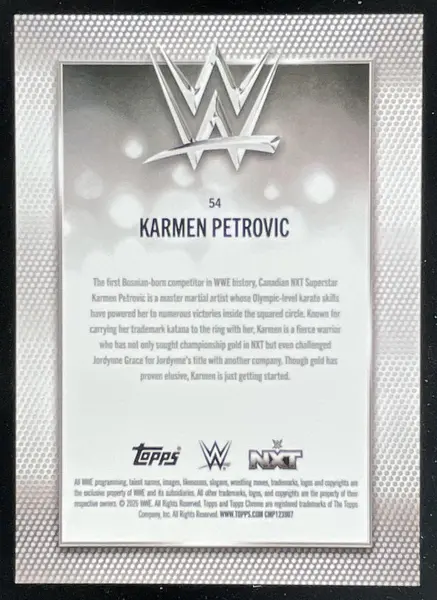 2026 Topps Chrome WWE Logofractor Black Refractor #54 Karmen Petrovic /10