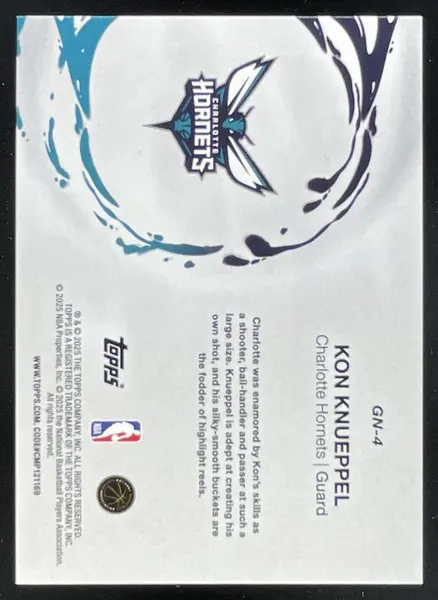 2025-26 Topps Generation Now Holo Foil #GN-4 Kon Knueppel RC