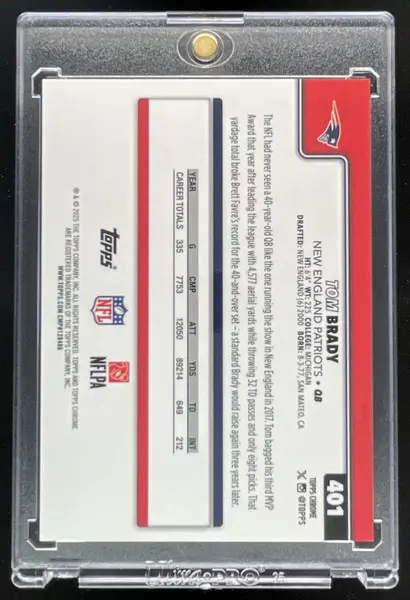 2025 Topps Chrome Image Variation Green Refractor #401 Tom Brady SP /99