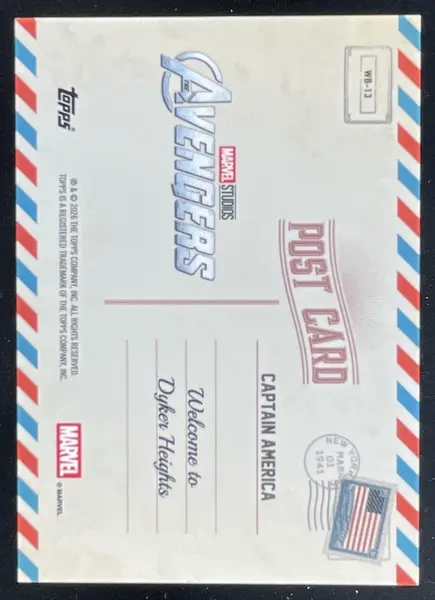 2026 Topps Brooklyn Collection Marvel Postcard Gold #WB-13 Dyker Heights /50