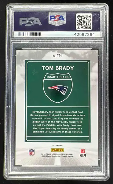 2018 Panini Donruss Optic Downtown SSP #DT-1 Tom Brady PSA 10