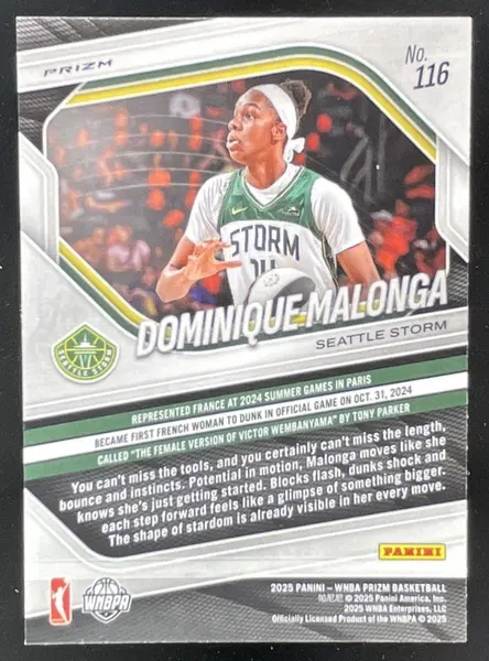 2025 Panini WNBA Prizm WNBA Logo Prizm #116 Dominique Malonga