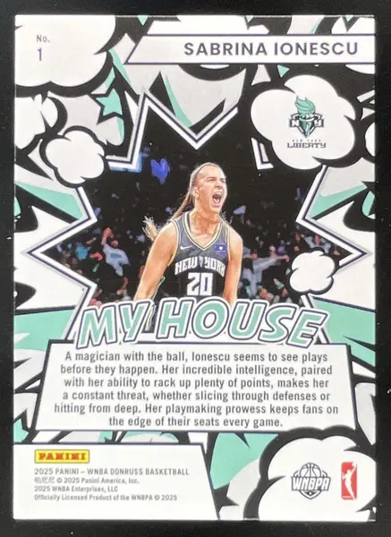 2025 Panini Donruss WNBA My House Diamond #1 Sabrina Ionescu