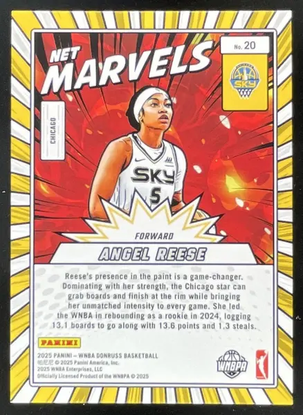 2025 Panini Donruss WNBA Net Marvels Diamond #20 Angel Reese