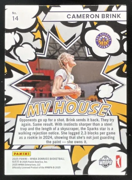 2025 Panini Donruss WNBA My House Diamond #14 Cameron Brink