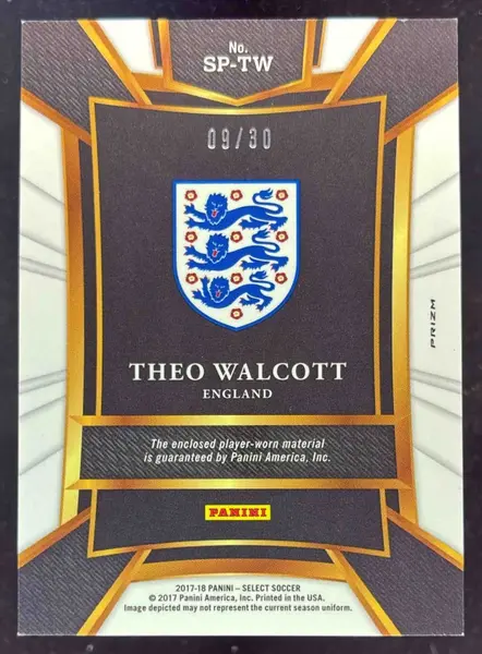 2017 Panini Select Sparks Memorabilia Tie Dye #SP-TW Theo Walcott /30