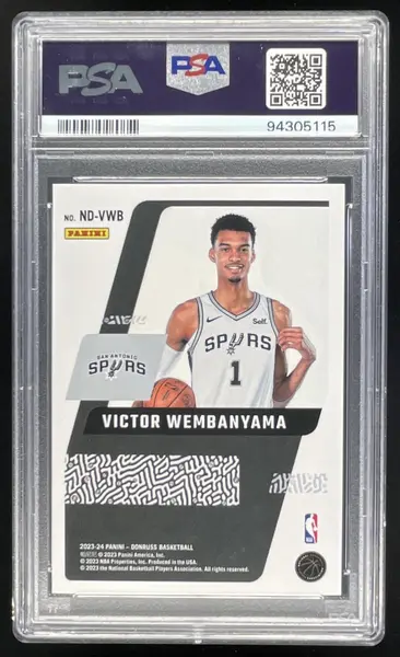 2023-24 Panini Donruss Next Day #ND-VWB Victor Wembanyama RC PSA 10