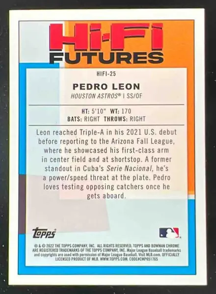 2022 Bowman Hi-Fi Futures Chrome Red Refractor #HIFI-25 Pedro Leon /5