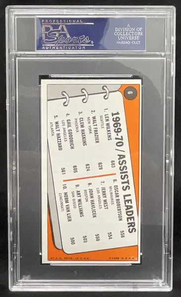 1970-71 Topps #6 Len Wilkens Walt Frazier Clem Haskins SP League Leaders PSA 8