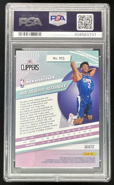 2018-19 Panini Revolution Galactic #103 Shai Gilgeous-Alexander RC PSA 9