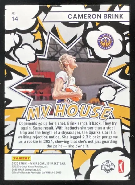 2025 Panini Donruss WNBA My House Press Proof Purple #14 Cameron Brink
