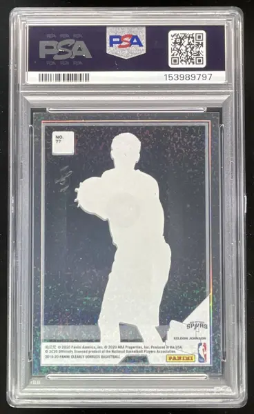2019-20 Panini Clearly Donruss Holo Platinum #77 Keldon Johnson RC 1/1 PSA 10